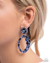 Load image into Gallery viewer, Eclectic Elevation - Blue Post Earrings - Paparazzi Jewelry
