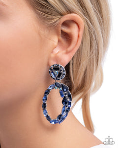 Eclectic Elevation - Blue Post Earrings - Paparazzi Jewelry