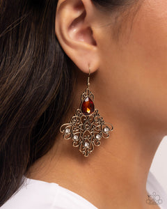 Lattice Legacy - Brown Earrings - Paparazzi Jewelry