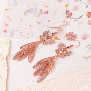 Fairy Dust - Copper Earrings - Paparazzi Jewelry