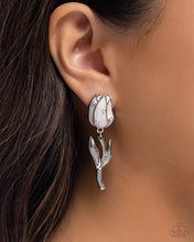 Load image into Gallery viewer, Timeless Tulip - White Post Earrings - Paparazzi Jewelry
