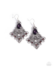 Load image into Gallery viewer, paparazzi-accessories-lattice-legacy-purple-earrings
