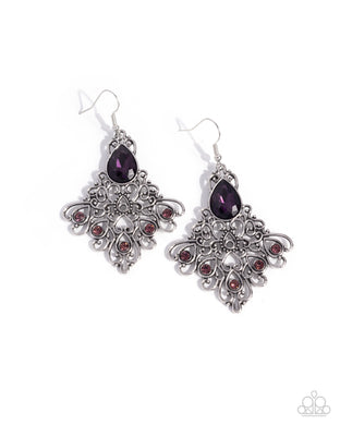 paparazzi-accessories-lattice-legacy-purple-earrings