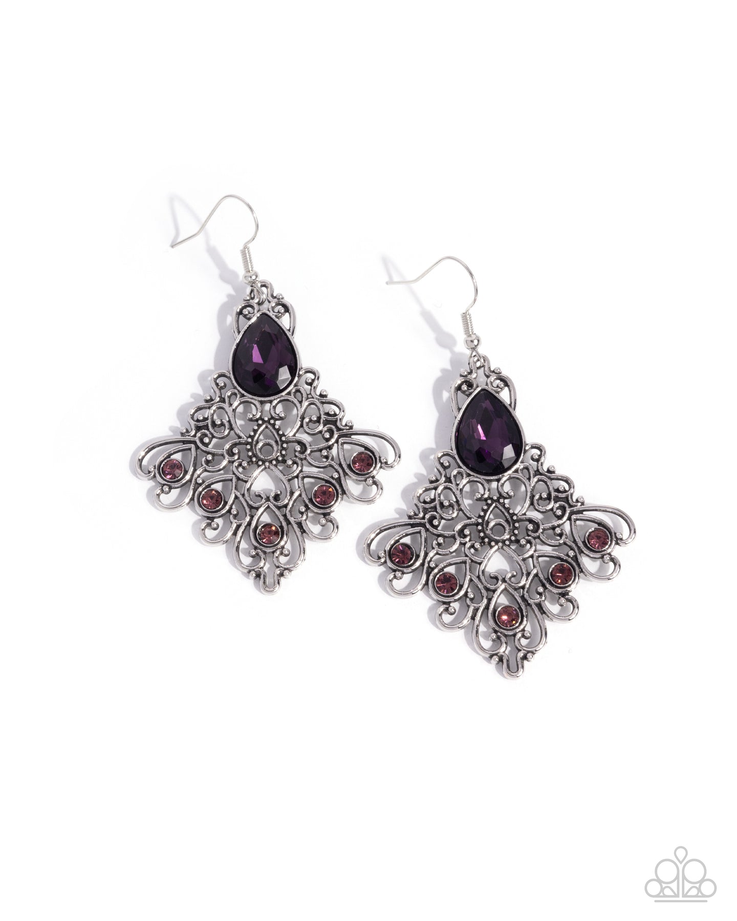 paparazzi-accessories-lattice-legacy-purple-earrings