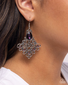 Lattice Legacy - Purple Earrings - Paparazzi Jewelry
