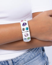 Load image into Gallery viewer, Planned Polka Dots - White Bracelet - Paparazzi Jewelry
