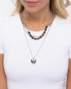 Home Stretch - Brown Necklace - Paparazzi Jewelry