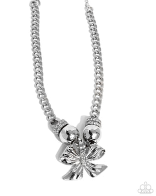 paparazzi-accessories-big-deal-bow-white-necklace