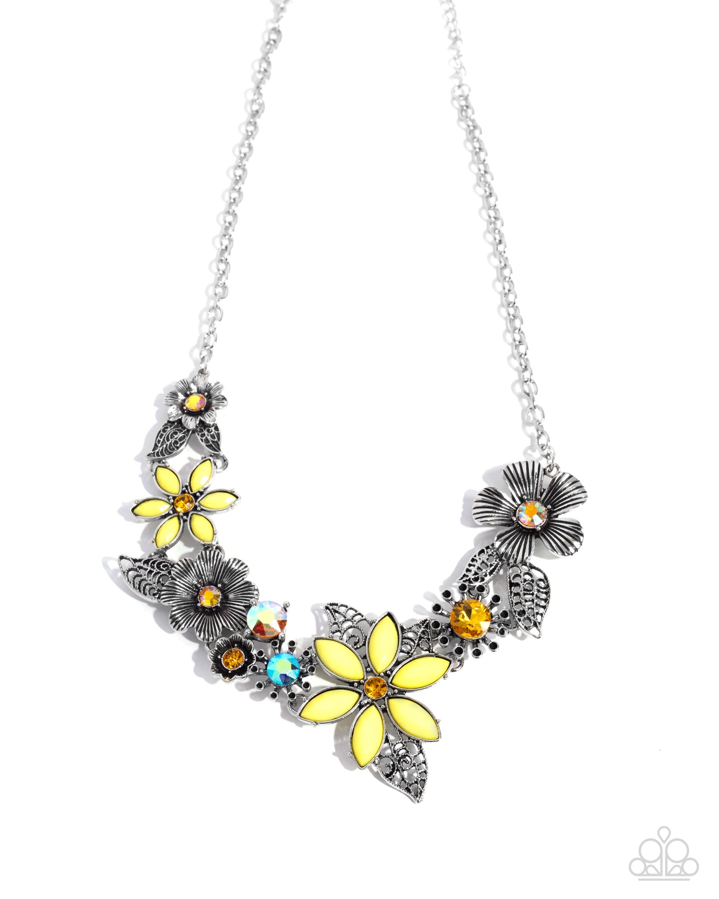 paparazzi-accessories-garden-my-sparkle-yellow-necklace