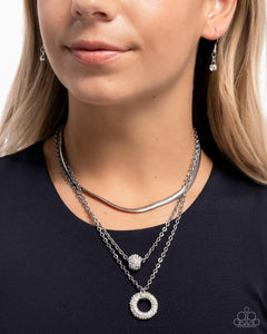 Dominant Dignity - White Necklace - Paparazzi Jewelry