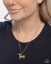 Load image into Gallery viewer, Darling Dachshund - Gold Necklace - Paparazzi Jewelry
