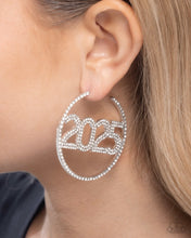 Load image into Gallery viewer, This is Gonna Be My Year - White Earrings - Paparazzi Jewelry
