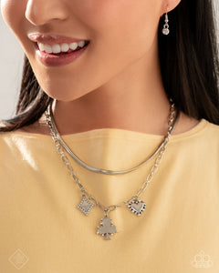 Sentimental Sunset - White Necklace - Paparazzi Jewelry