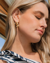 Load image into Gallery viewer, Sea Horse Statement - Gold Earrings - Paparazzi Jewelry
