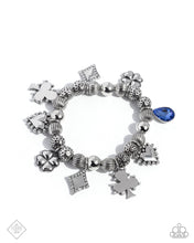 Load image into Gallery viewer, paparazzi-accessories-spirited-sentiment-blue-bracelet

