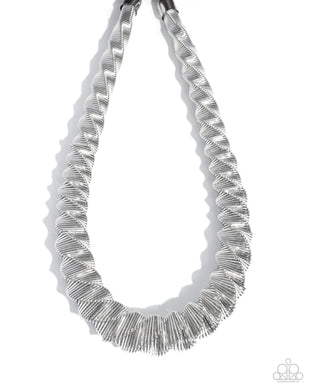 paparazzi-accessories-candescent-coils-silver-necklace