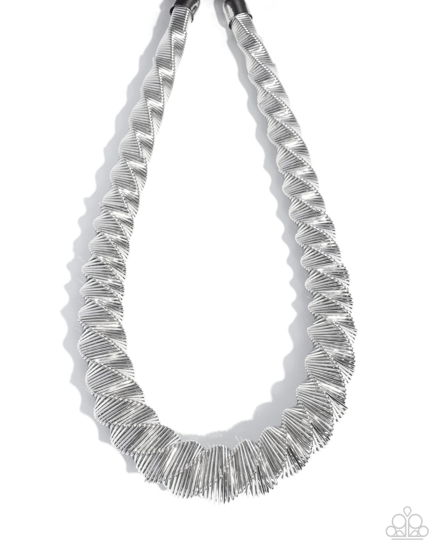 paparazzi-accessories-candescent-coils-silver-necklace