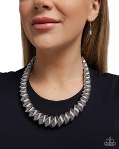 Candescent Coils - Silver Necklace - Paparazzi Jewelry