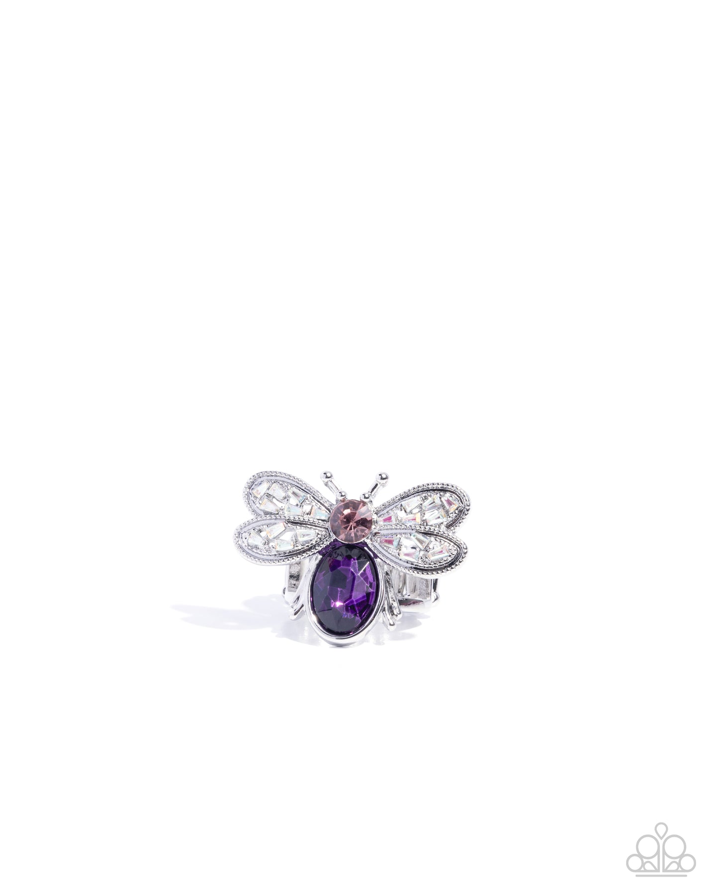 paparazzi-accessories-bedazzled-bee-purple-ring