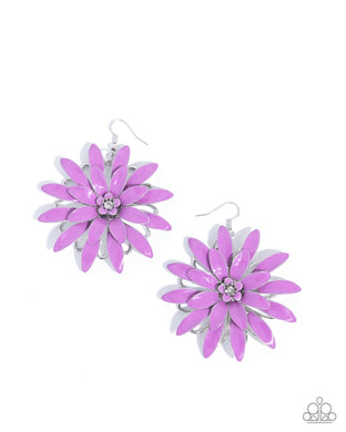 paparazzi-accessories-floral-feeling-purple-earrings