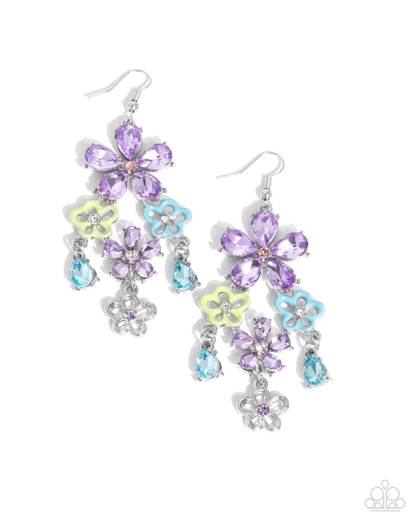paparazzi-accessories-floral-fountain-purple-earrings