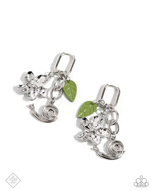 paparazzi-accessories-cottagecore-chronicle-green-earrings