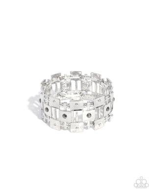 paparazzi-accessories-puzzling-persistence-silver-bracelet