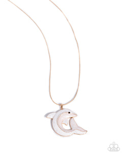 paparazzi-accessories-dolphin-dive-gold-necklace