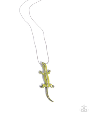 paparazzi-accessories-salamander-statement-green-necklace