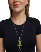 Load image into Gallery viewer, Salamander Statement - Green Necklace - Paparazzi Jewelry
