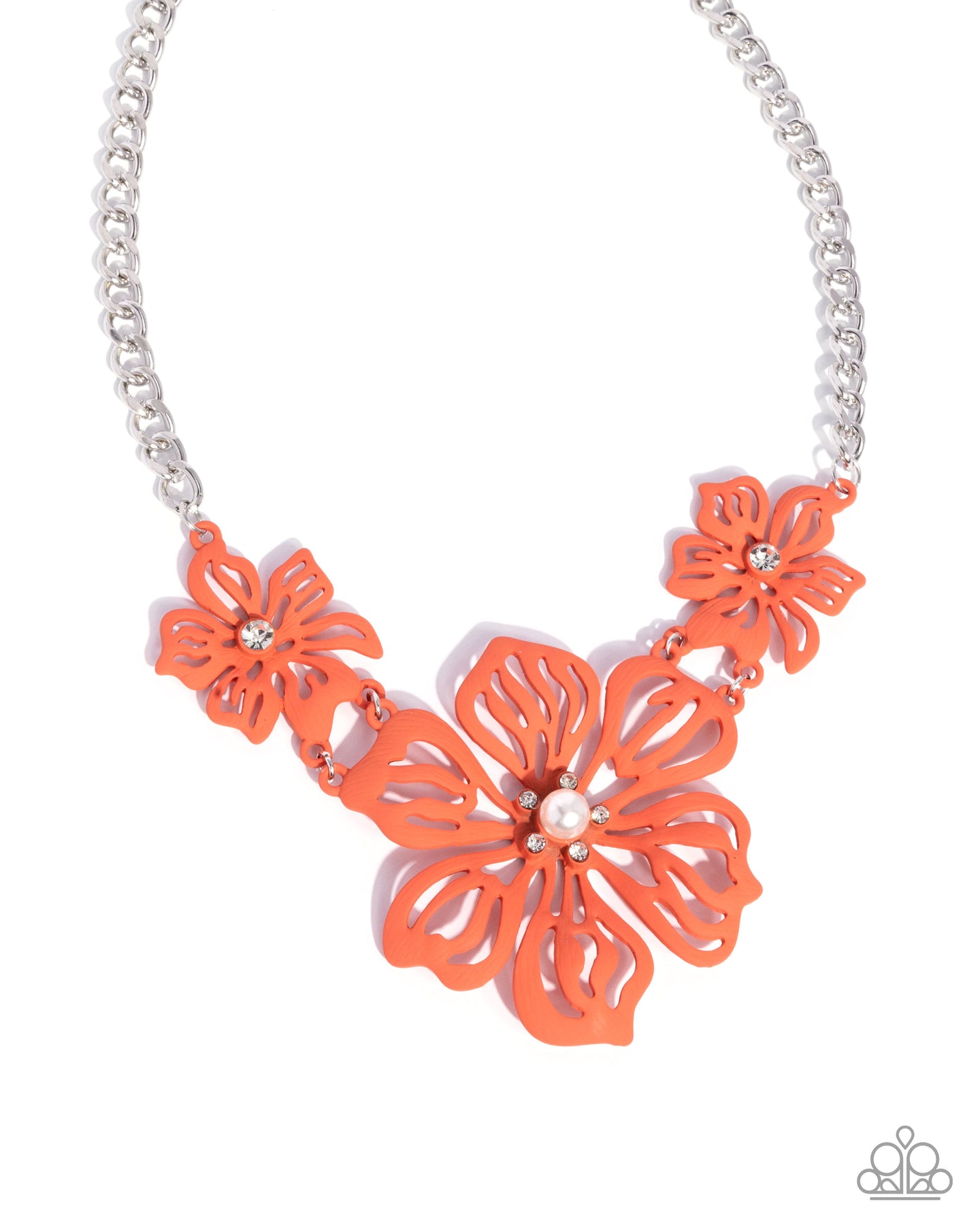 paparazzi-accessories-floral-fandom-orange-necklace