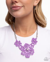 Load image into Gallery viewer, Floral Fandom - Purple Necklace - Paparazzi Jewelry
