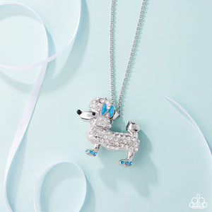 Poodle Pageantry - Blue Necklace - Paparazzi Jewelry