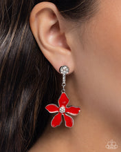 Load image into Gallery viewer, Floral Fleet - Red Post Earrings - Paparazzi Jewelry
