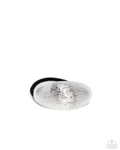 paparazzi-accessories-iconic-indentation-silver-hair clip