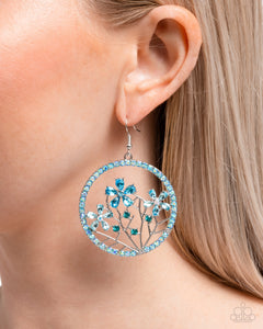 Basic Bouquet - Blue Earrings - Paparazzi Jewelry