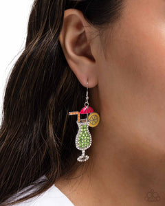 Delightful Daiquiri - Green Earrings - Paparazzi Jewelry