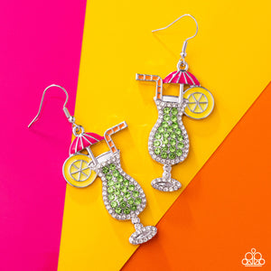 Delightful Daiquiri - Green Earrings - Paparazzi Jewelry