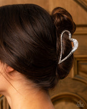 Load image into Gallery viewer, Heartfelt Hint - Silver Hair Clip - Paparazzi Jewelry
