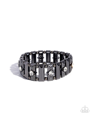 paparazzi-accessories-dotted-dazzle-black-bracelet