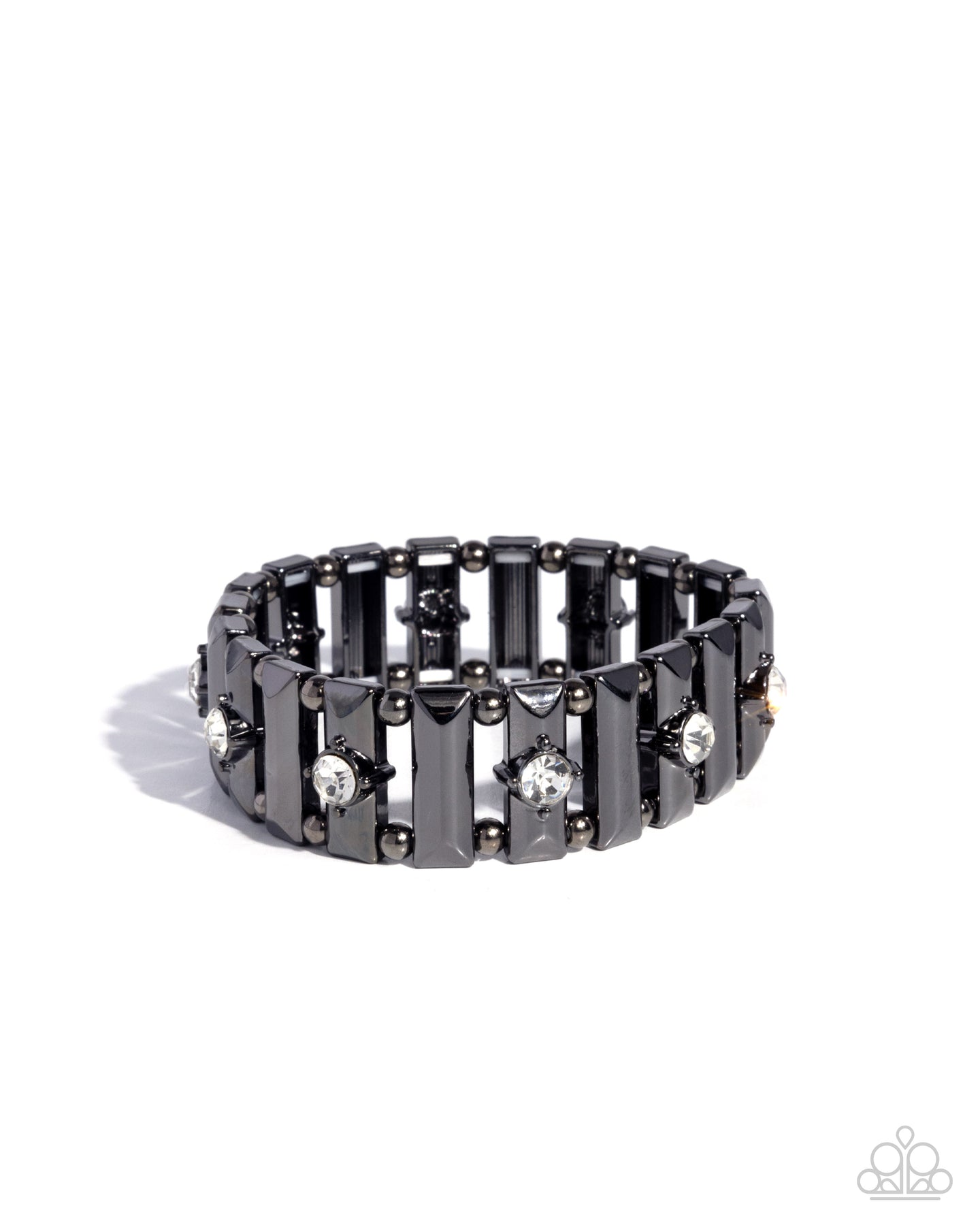 paparazzi-accessories-dotted-dazzle-black-bracelet