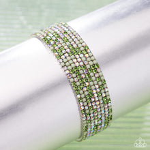 Load image into Gallery viewer, Candlelight Cascade - Green Bracelet - Paparazzi Jewelry
