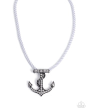 Load image into Gallery viewer, paparazzi-accessories-anchored-allure-white-necklace
