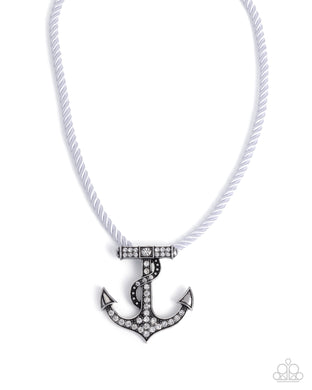 paparazzi-accessories-anchored-allure-white-necklace
