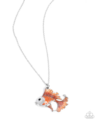 paparazzi-accessories-flashy-fish-orange-necklace