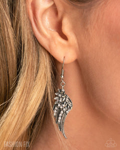 Free-Spirited Fable - White Earrings - Paparazzi Jewelry