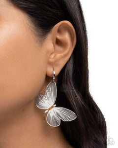 Fluttering Folk - Orange Earrings - Paparazzi Jewelry