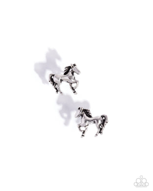 paparazzi-accessories-stallion-selfie-silver-post earrings