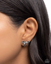 Load image into Gallery viewer, Stallion Selfie - Silver Post Earrings - Paparazzi Jewelry
