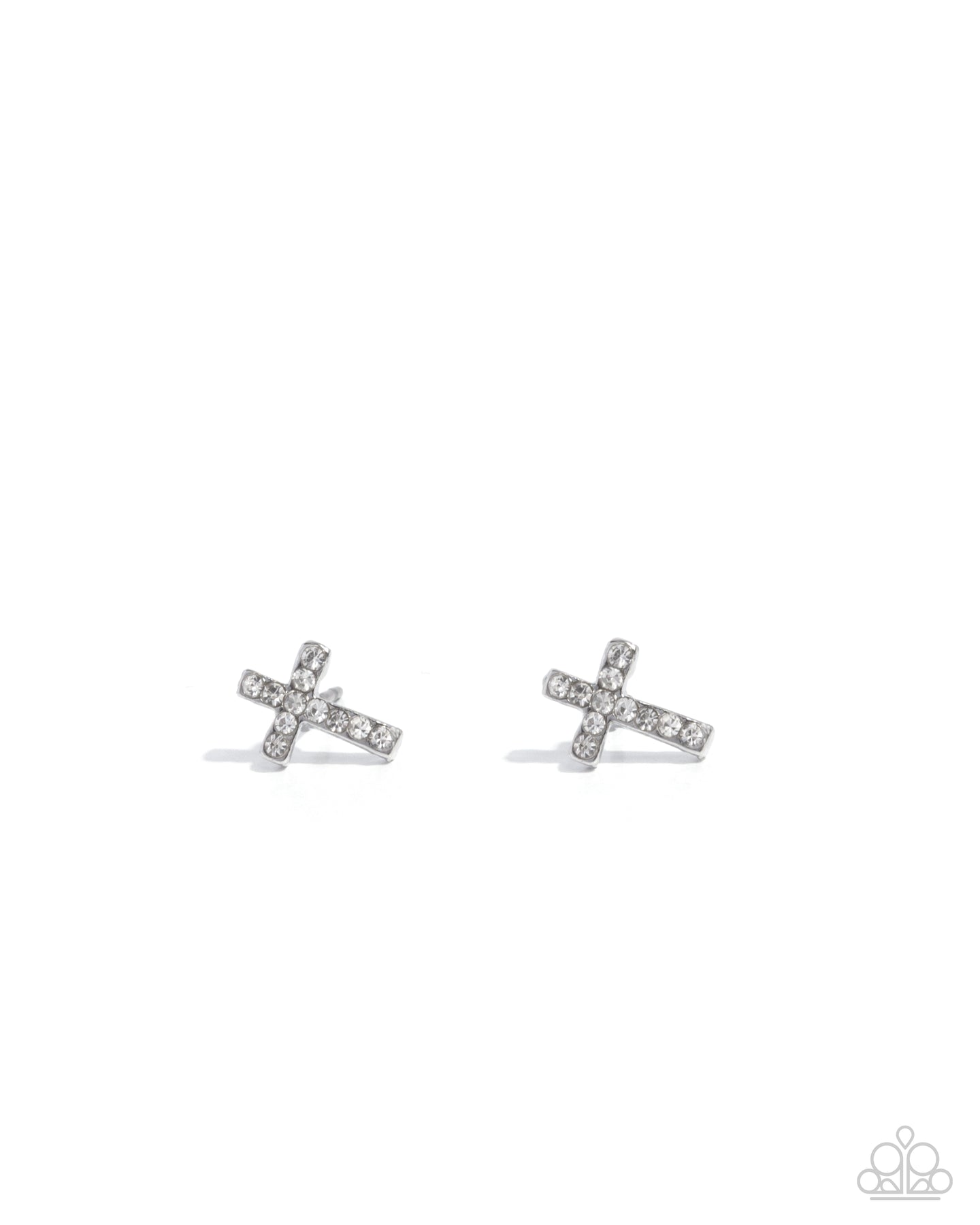 paparazzi-accessories-sacred-shimmer-white-post earrings